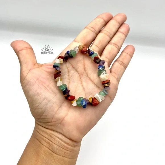 Aligned Chakras Bracelet | Natural Crystal Gemstones - Picture 5 of 6